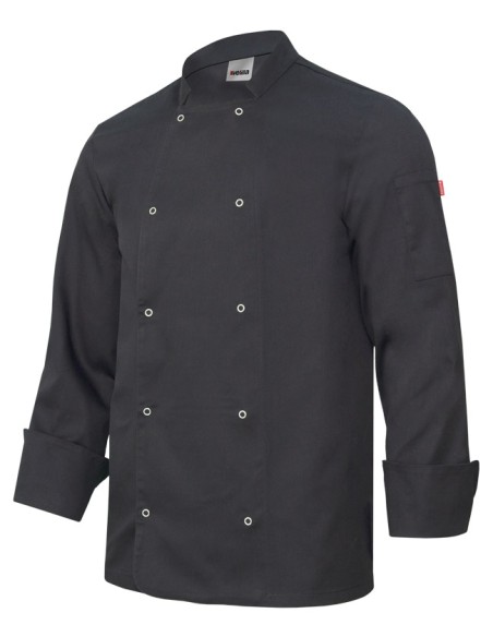 CHAQUETA COCINA AUTOMATICOS ML. NEGRO TALLA 44-64